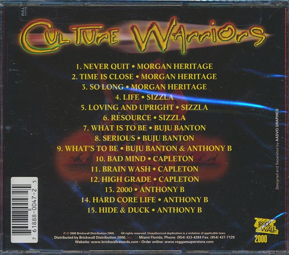 Sizzla, Capleton, Morgan Heritage, Buju Banton - Culture Warriors (CD)
