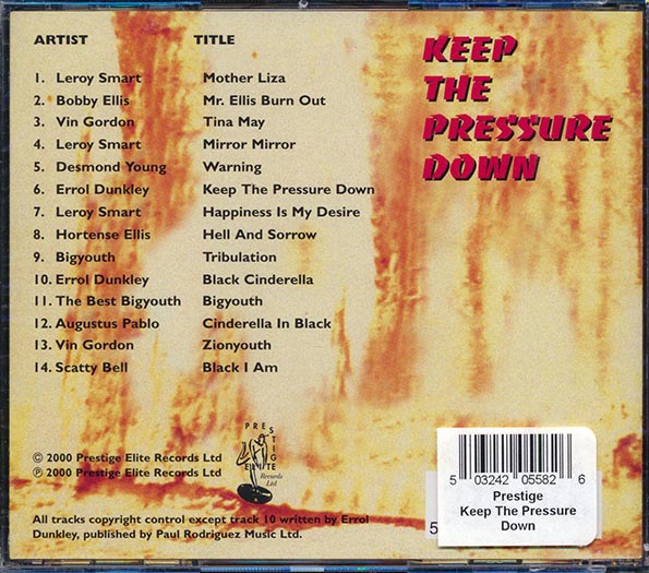 Augustus Pablo, Vin Gordon, Leroy Smart, Etc. - Keep The Pressure Down (CD)