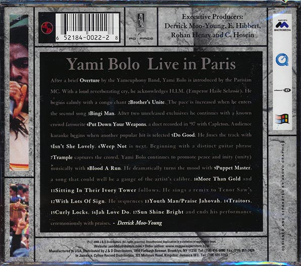 Yami Bolo - Live In Paris (CD)