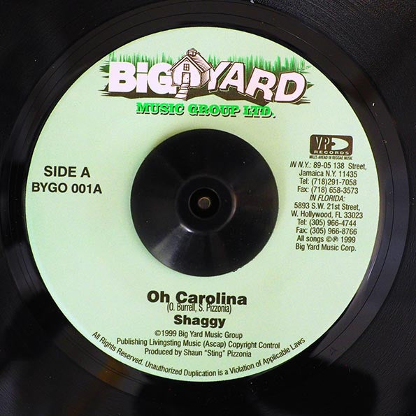 Shaggy - Oh Carolina  /  Bajja Jedd - Bedwork Sensation (7")