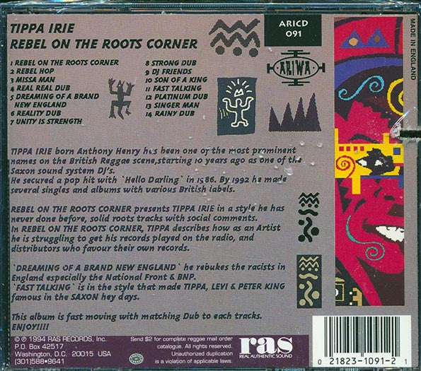 Tippa Irie - Rebel On The Roots Corner (CD)