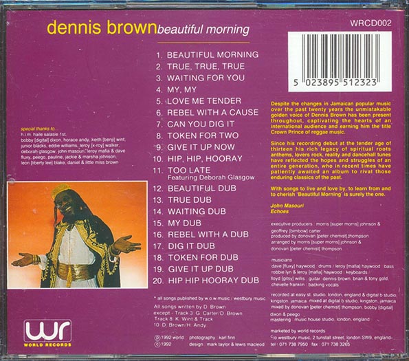 Dennis Brown - Beautiful Morning (CD)