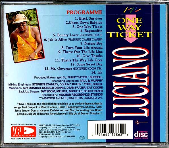 Luciano - One Way Ticket (CD)