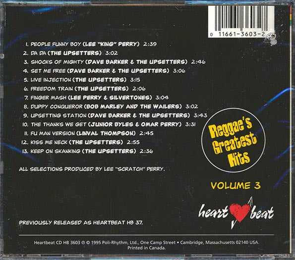 Lee Perry, Jr. Byles, Bob Marley, Etc. - Reggae's Greatest Hits 3 (CD)