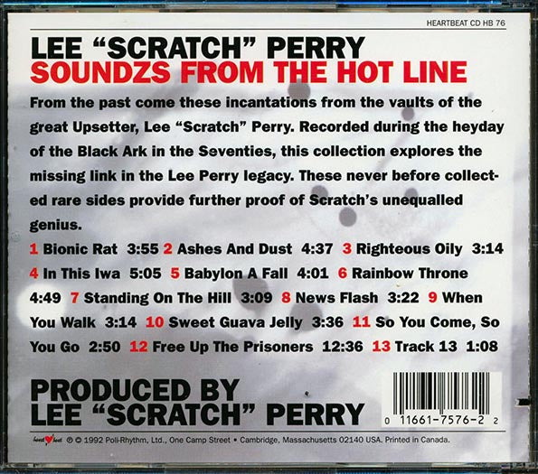 Lee Perry - Soundzs From The Hot Line (CD)