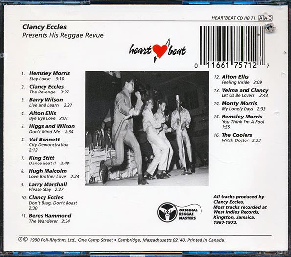 Clancy Eccles, Alton Ellis, Larry Marshall, King Stitt, Etc. - Clancy Eccles Presents His Reggae Revue: Rock Steady Intensified! (CD)