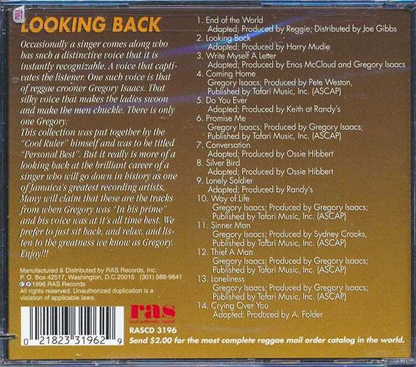 Gregory Isaacs - Looking Back (CD)
