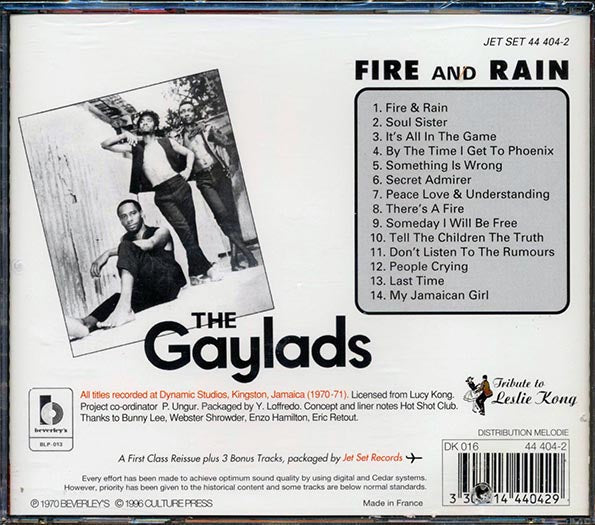 Gaylads - Fire & Rain (CD)