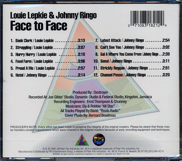 Lui Lepki, Johnny Ringo - Face To Face (CD)
