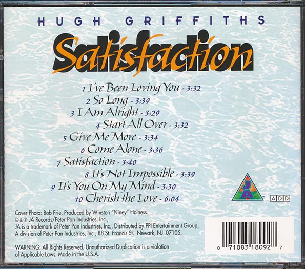Hugh Griffiths - Satisfaction (CD)