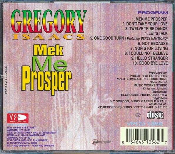 Gregory Isaacs - Mek Me Prosper (CD)