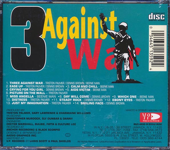 Dennis Brown, Triston Palmer, Beenie Man - 3 Against War (CD)