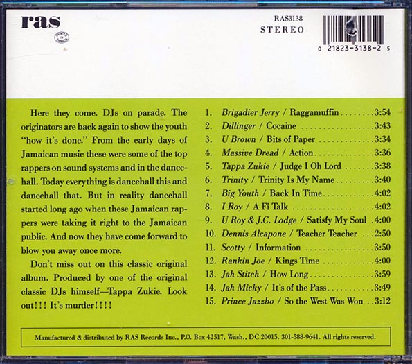 Brigadier Jerry, Ranking Joe, I Roy, Tappa Zukie, Etc. - Old Time DJ Come Back Again (CD)