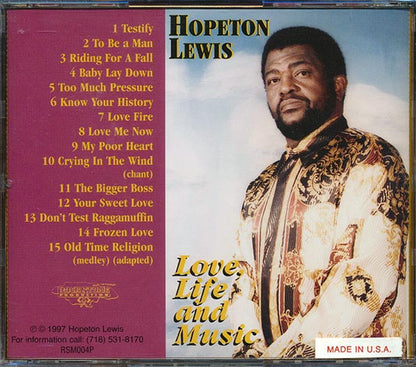 Hopeton Lewis - Love Life And Music (CD)