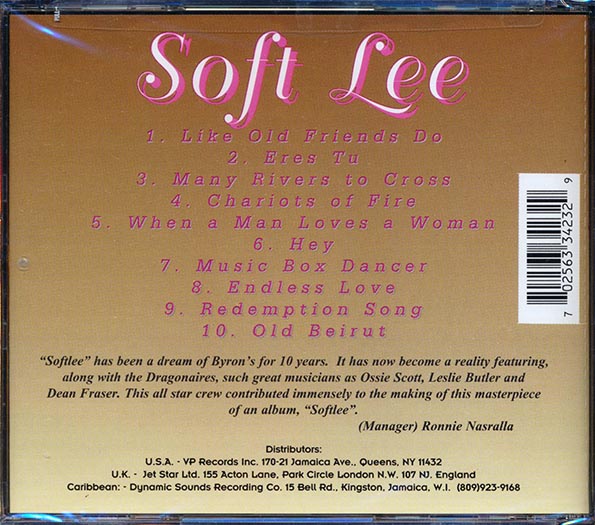 Byron Lee & The Dragonaires - Soft Lee Volume 1 (CD)