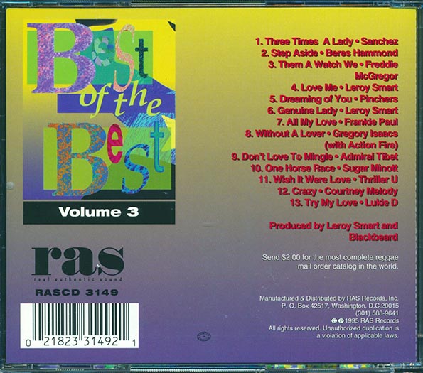 Sugar Minott, Gregory Isaacs, Freddie McGregor, Etc. - Best Of The Best Volume 3: The Singers (CD)