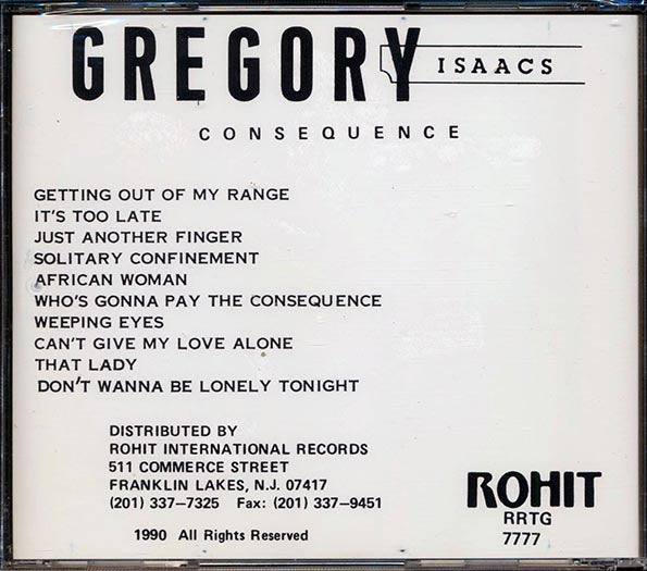Gregory Isaacs - Consequence (CD)