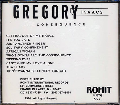Gregory Isaacs - Consequence (CD)