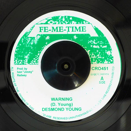 Desmond Young - Warning  /  Version (rhythm: "I Roy - Full Warning") (7")