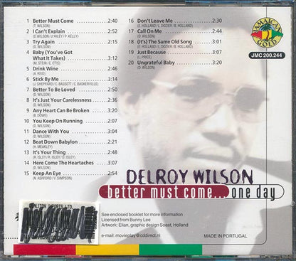 Delroy Wilson - Better Must Come One Day (CD)