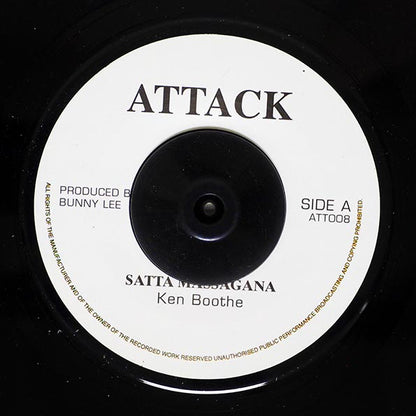 Ken Boothe - Satta Massagana  /  I Roy - Satta (rhythm: "Satta Massagana") (7")