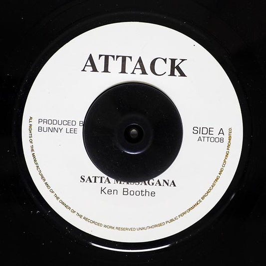 Ken Boothe - Satta Massagana  /  I Roy - Satta (rhythm: "Satta Massagana") (7")