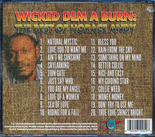 Horace Andy - Wicked Dem A Burn: The Best Of Horace Andy (20 tracks) (CD)