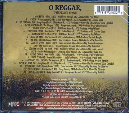 Ken Boothe, Maytones, Lloyd Robinson, Delroy Wilson, Etc. - O Reggae, Where Art Thou? (CD)