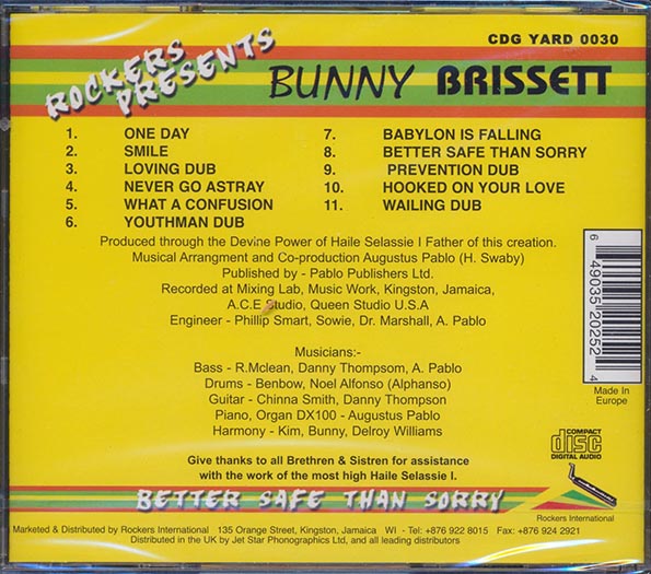 Bunny Brissett - Better Safe Than Sorry (CD)