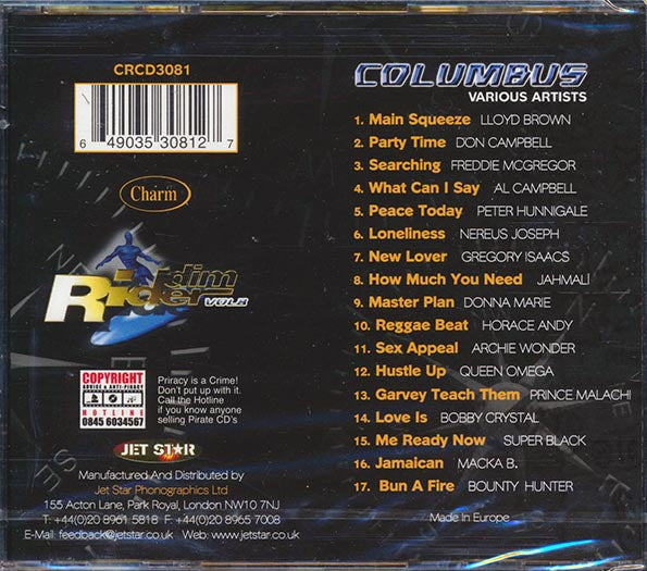 Macka B, Jahmali, Peter Hunningale, Etc. - Riddim Rider: Columbus (CD)