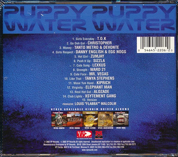 Sizzla, Tanya Stephens, TOK, Etc. - Riddim Driven: Puppy Water (CD)