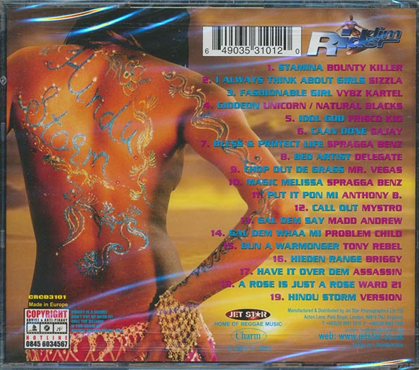 Sizzla, Tony Rebel, Natural Black, Etc. - Riddim Rider: Hindu Storm (CD)