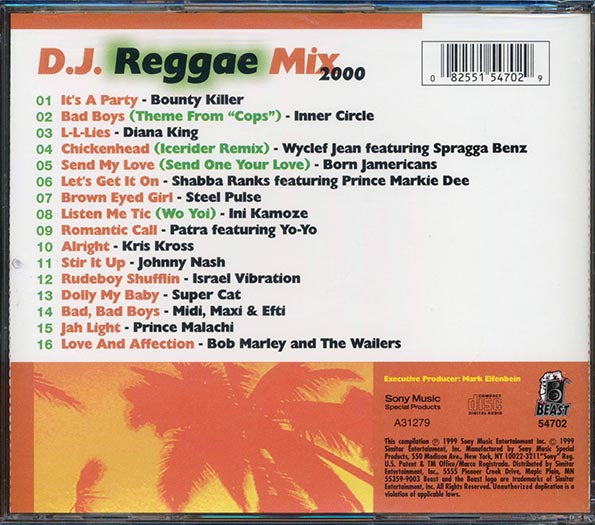 Super Cat, Inner Circle, Bob Marley, Israel Vibration, Etc. - DJ Reggae Mix 2000 (CD)