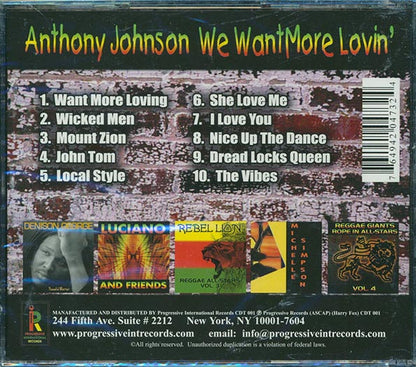 Anthony Johnson - We Want More Lovin' (CD)