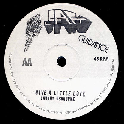 Johnny Osbourne - Baccara; Roots Radics - Dub  /  Johnny Osbourne - Give A Little Love; Roots Radics - Dub (10")