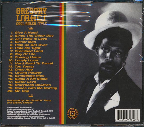 Gregory Isaacs - Cool Ruler Style (20 tracks) (CD)