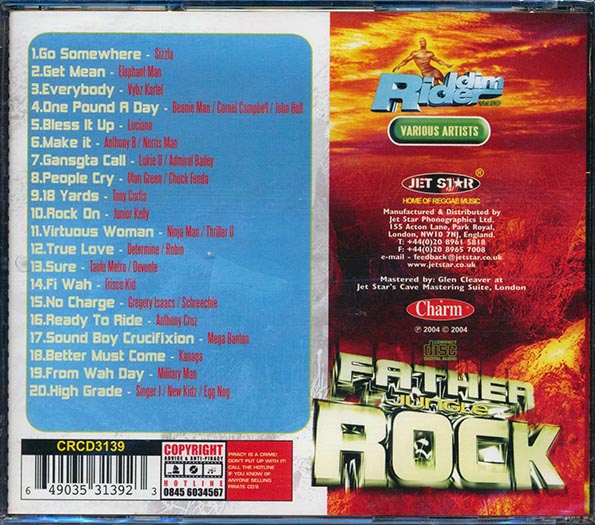 Sizzla, Luciano, Jr. Kelly, Etc. - Riddim Rider: Father Jungle Rock (Can't Satisfy Her Rhythm) (rhythm: "Father Jungle Rock/Can't Satisfy Her") (CD)
