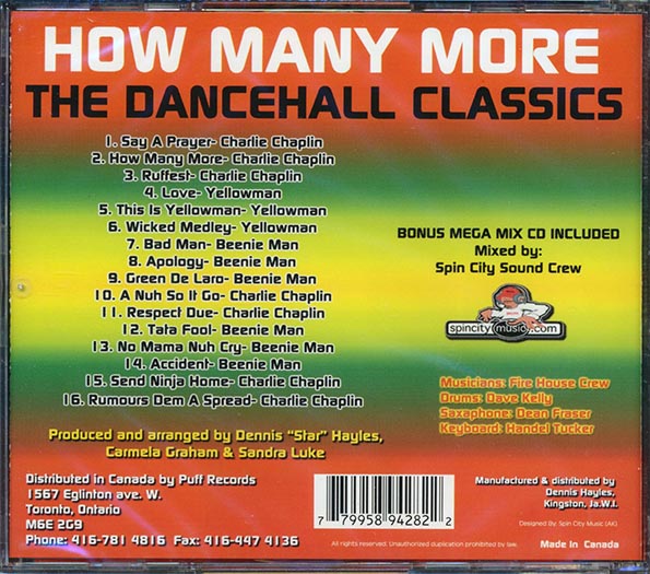 Charlie Chaplin, Beenie Man, Yellowman, Etc - How Many More: The Dancehall Classics (CD)