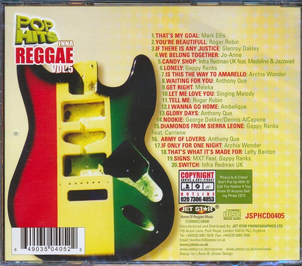 Gappy Ranks, Roger Robin, Ambelique, Etc. - Pop Hits Inna Reggae Volume 5 (CD)