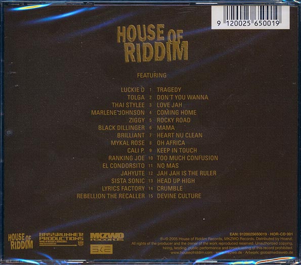 Ranking Joe, Michael Rose, Lukie D, Etc. - House Of Riddim Chapter 2 (CD)