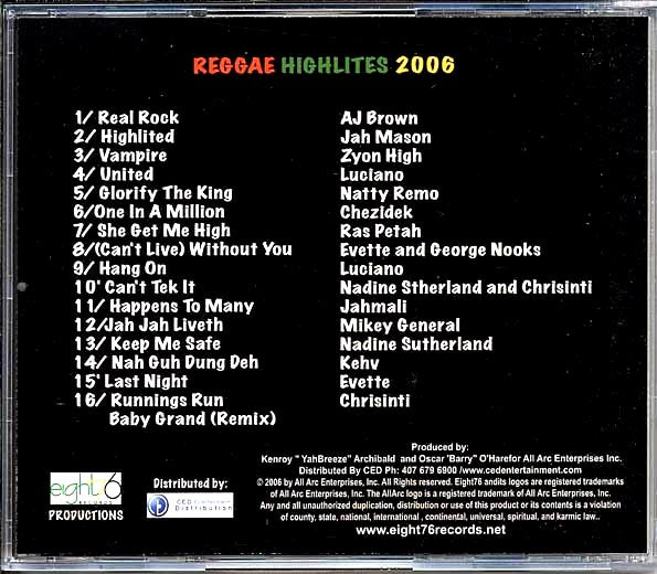 Luciano, Jah Mason, Jahmali, Ras Petah, Etc. - Reggae Highlites 2006 (CD)