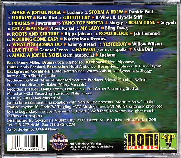Sammy Dread, Luciano, Frankie Paul, Sluggy, Etc. - Yaho Remix: Storm A Brew (Viceroy's 'Ya Ho' Rhythm) (CD)