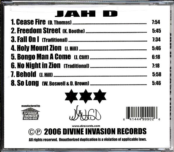 Jah D - Cease Fire (CD)