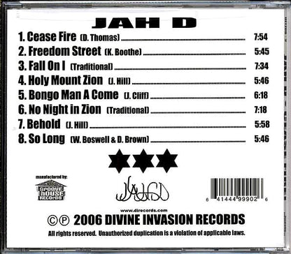 Jah D - Cease Fire (CD)