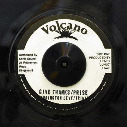 Barrington Levy, Trinity - Give Thanks & Praise  /  Roots Radics - A Yah We Deh Dub (7")