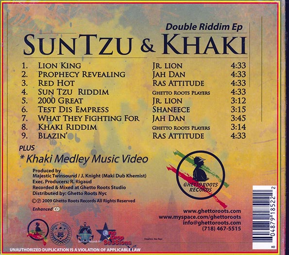 Ras Attitude, Jah Dan, Jr. Lion - Suntzu & Khaki Double Riddim (CD)