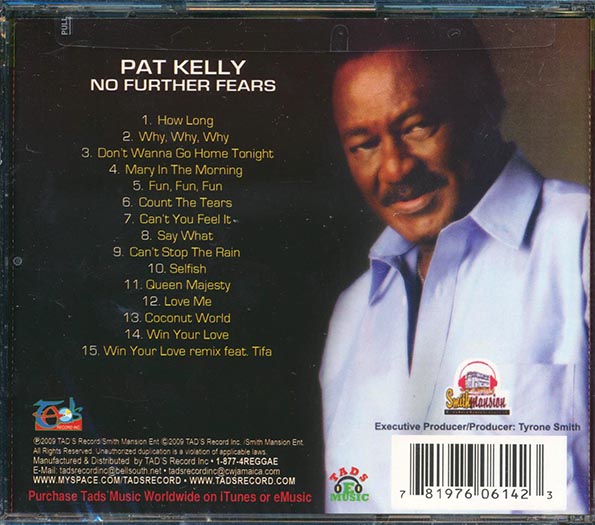 Pat Kelly - No Further Fears (CD)