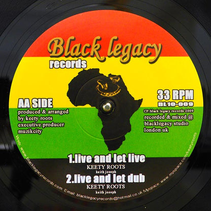 Keety Roots - Faith In Jah; Keety Roots - Jah Dub  /  Keety Roots - Live And Let Live; Keety Roots - Live And Let Dub (10")