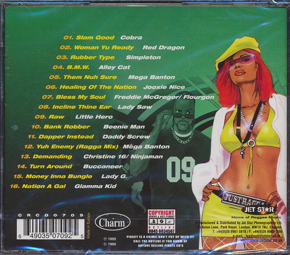 Beenie Man, Lady G, Red Dragon, Ninjaman, Etc. - Just Ragga Volume 9 (CD)