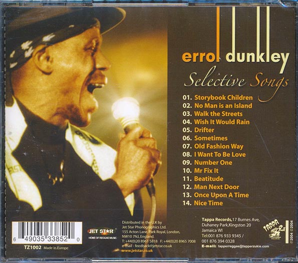 Errol Dunkley - Selective Songs (CD)